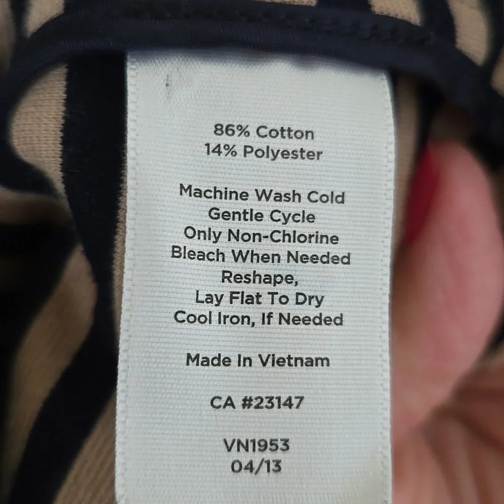 Talbots Navy Striped Knit Blazer Size Large - Picture 8 of 9